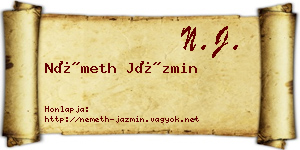Németh Jázmin névjegykártya